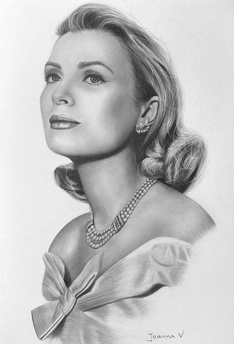 Photorealistic Portrait Pencil Drawing By Ioanna Ladopoulou, 117 X 165, Grace, Original Artwork