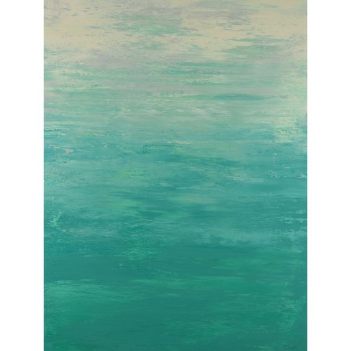 Teal Green - Abstract Seascape by Suzanne Vaughan