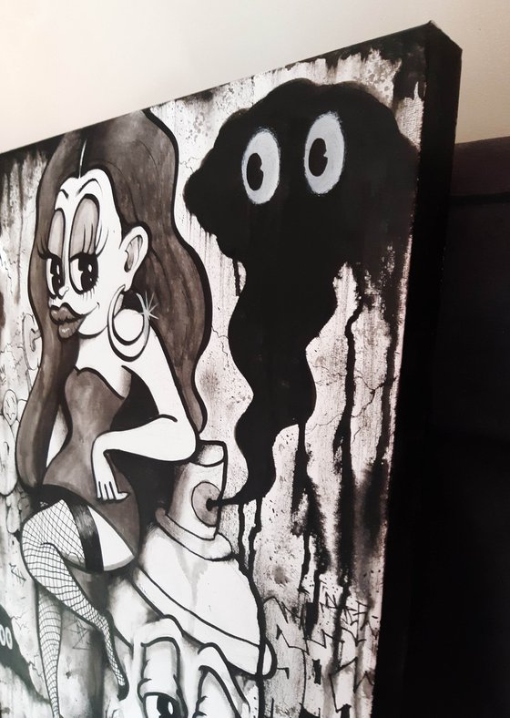 Pinup Girl and Spray Can