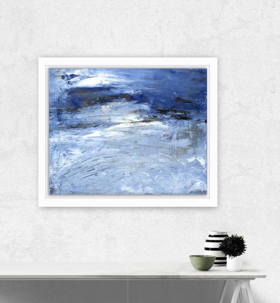 A New Journey - Abstract Minimal Landscape art painting by Kathy Morton Stanion