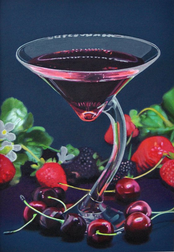 Still life with cherries