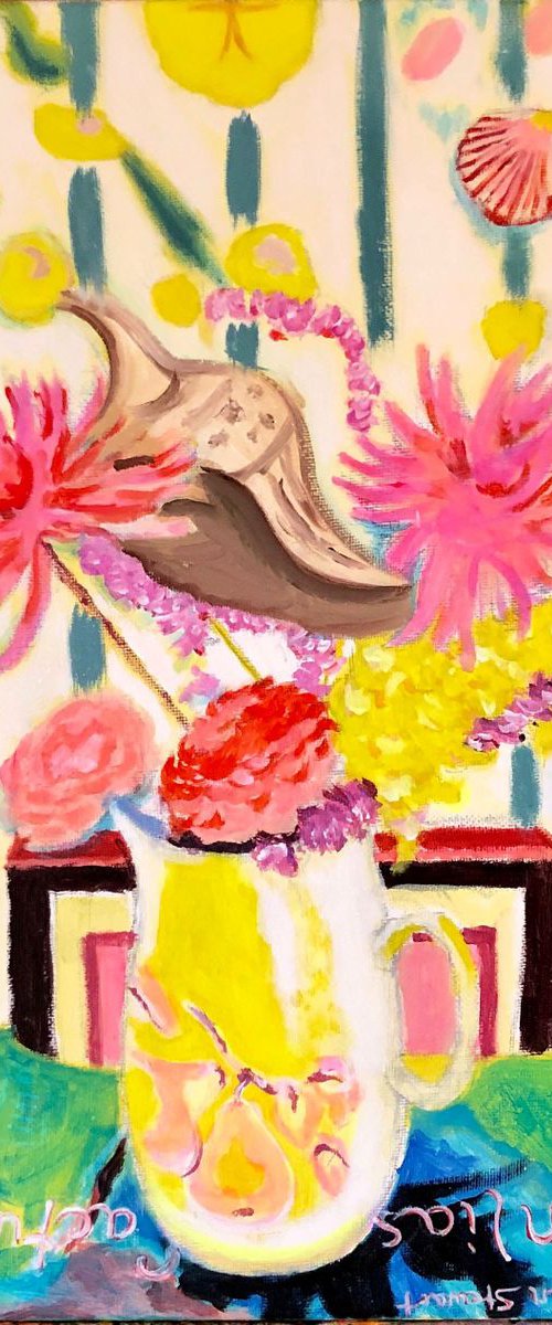 "Flowers & Seashells 2" by Susan  Stewart