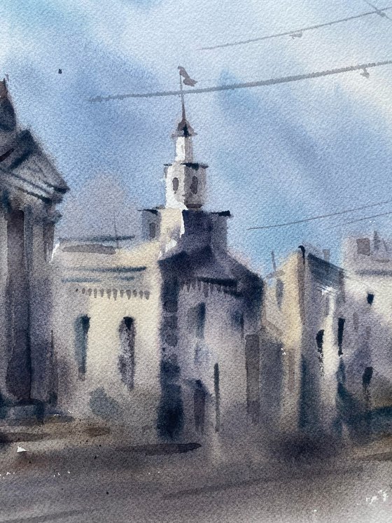 The city opening into spring