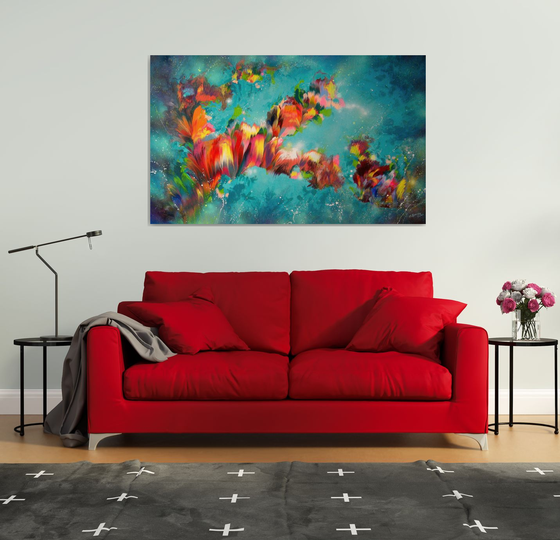 "Amazing Flowers" VERY LARGE Abstract Painting