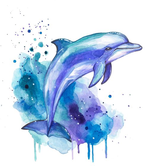 Colourful Dolphin Painting