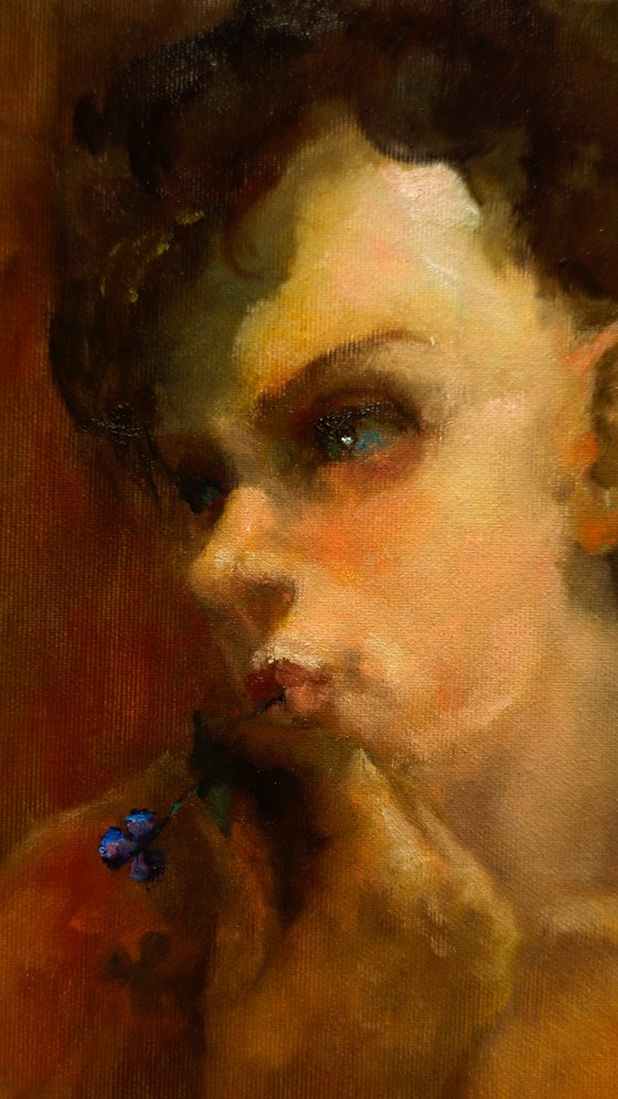 boy with a violet