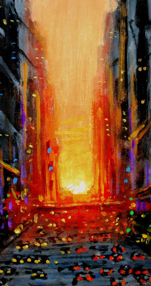 New York Sun rise by Vishalandra Dakur