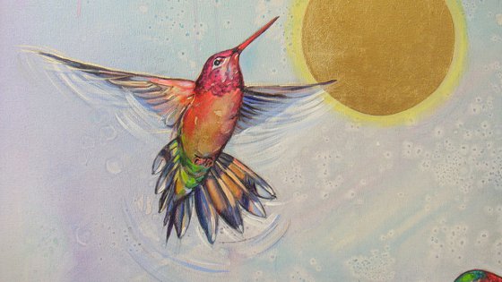 Shining Sun and Hummingbirds