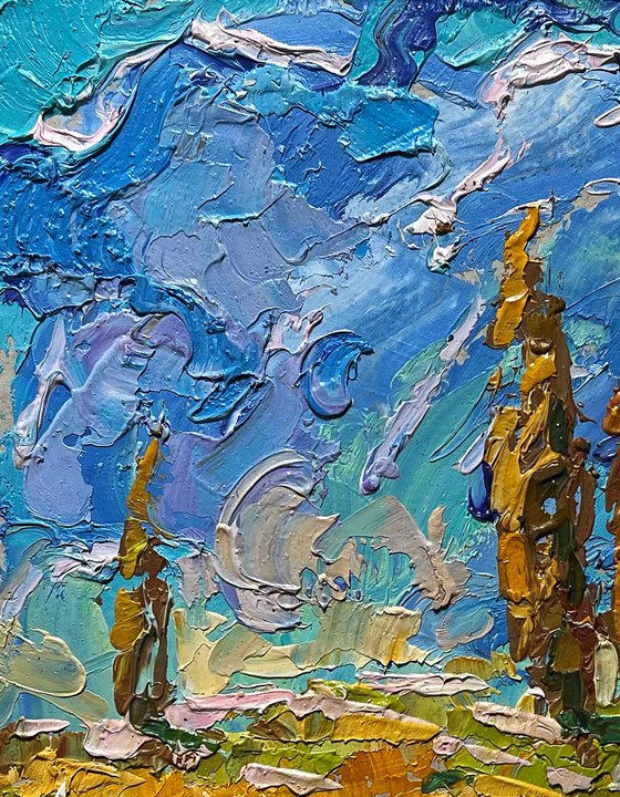 Geese in the autumn steppes