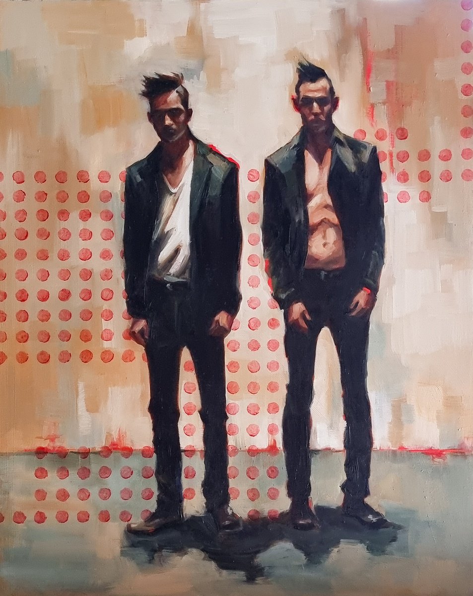 Expressive Portrait Oil Painting By Artmoods Tp, 16 X 20, Urban, 3, Original Artwork