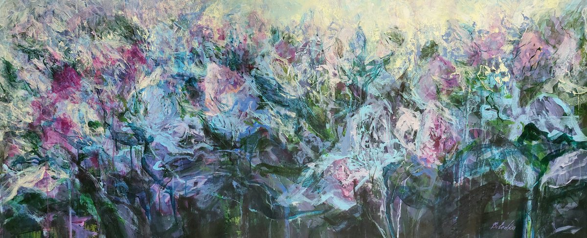  Whispers Of Bloom By Katia Solodka, 59 X 24, Artwork For Sale On Artfinder