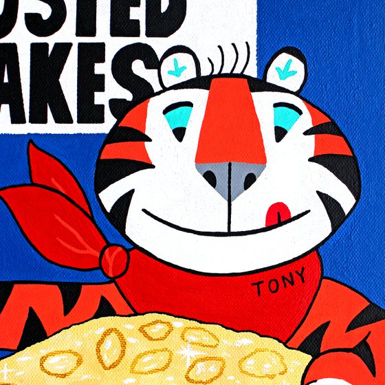 Frosties Vintage Breakfast Cereal Box - Pop Art Painting on Canvas