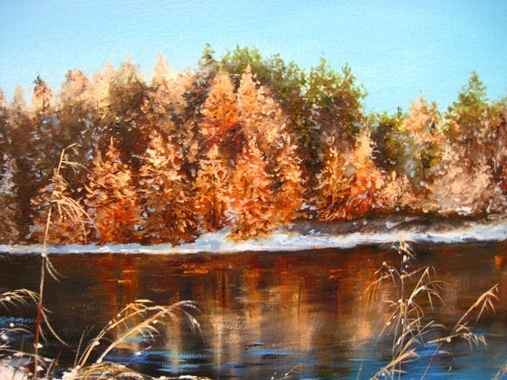 Winter River Landscape