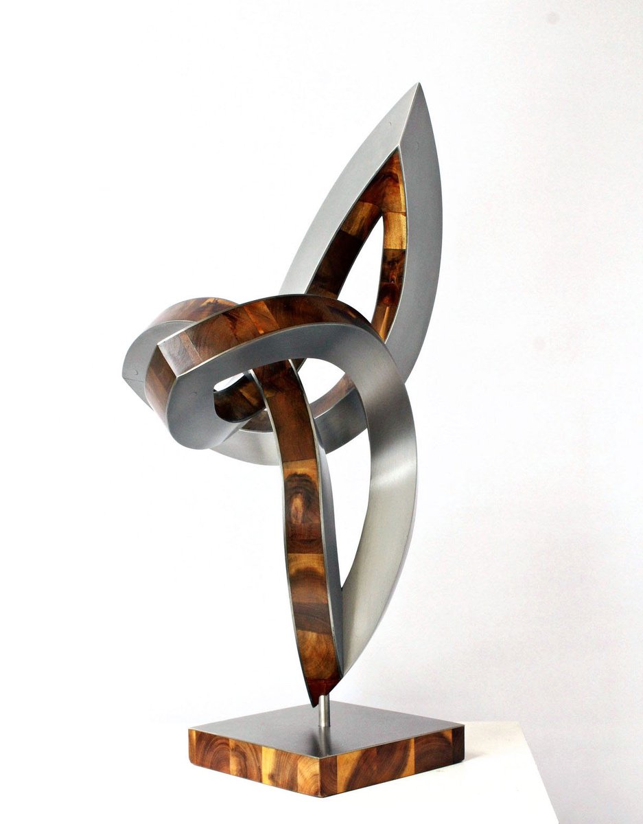 Abstract Sculpture By Nikolaus Weiler, 9 X 19", Bisequence_S, Original Artwork