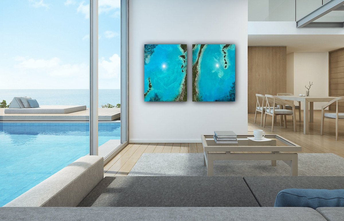 Photorealistic Landscape Acrylic Painting By Ana Hefco, 72 X 48, Eleuthera Bahamas, Original Artwork