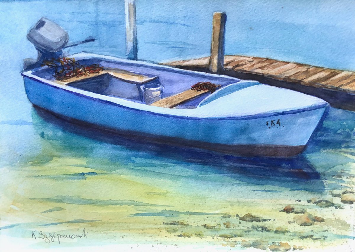 The Blue boat by Krystyna Szczepanowski