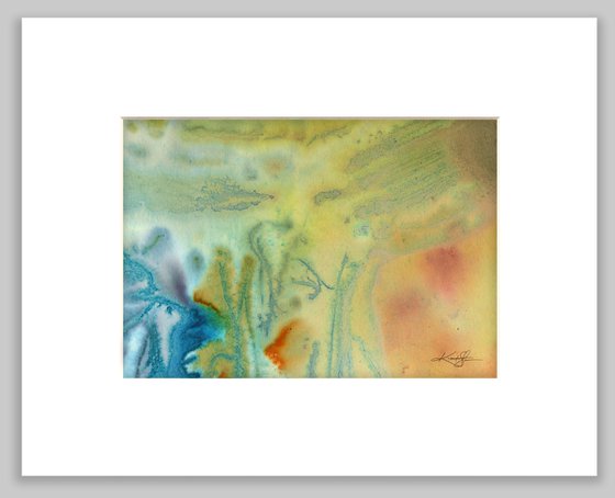 A Soft Prayer 7 - Watercolor Abstract Painting in mat by Kathy Morton Stanion