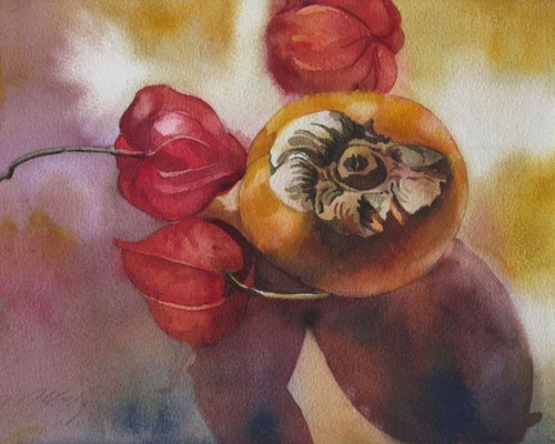 color of the persimmon by Alfred  Ng