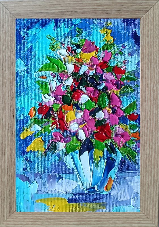 Bouquet - mini oil painting