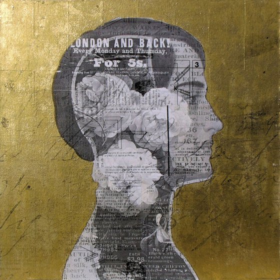 Collage_35_40x40 cm_Matt gold portrait