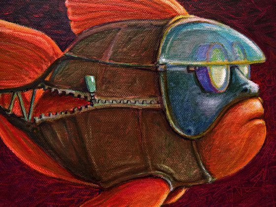 THE BIKER FISH - ( 25 x 30 cm )