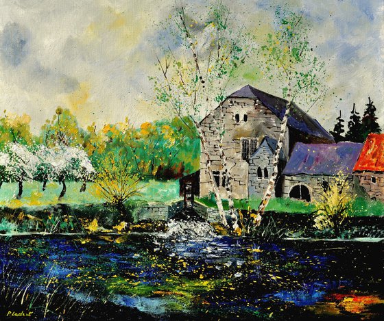 An old mill in spring