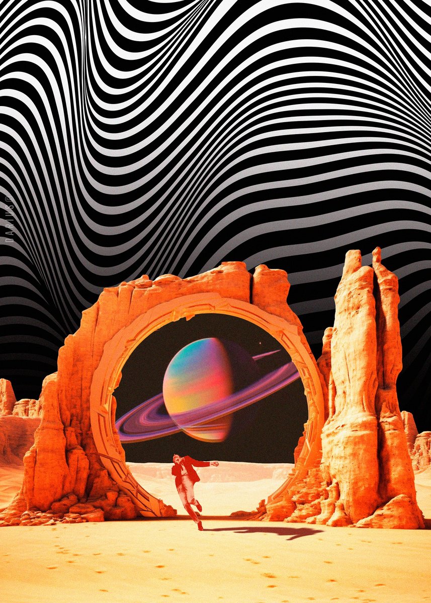 Surrealistic Abstract Giclee Print By Darius Comi, 12 X 18, Escape From The Dream, Original Artwork