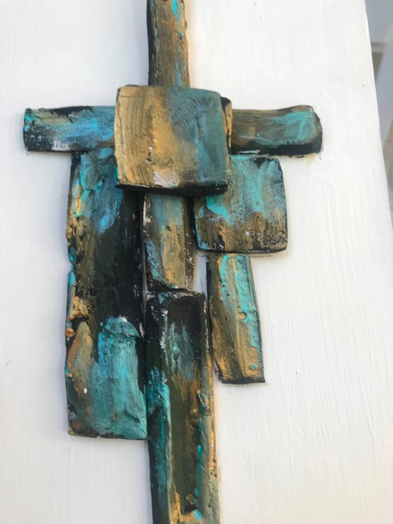 Crucifix Mid Century  Modern Art