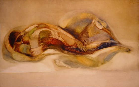 Transfigure #6, oil on canvas 116x73 cm
