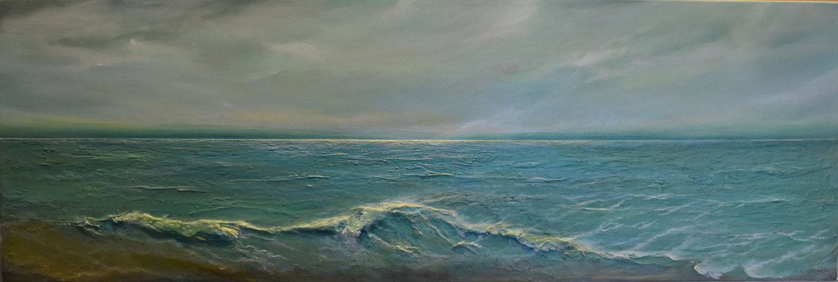 Looking to the Sea Seascape painting by Tamara Bettencourt