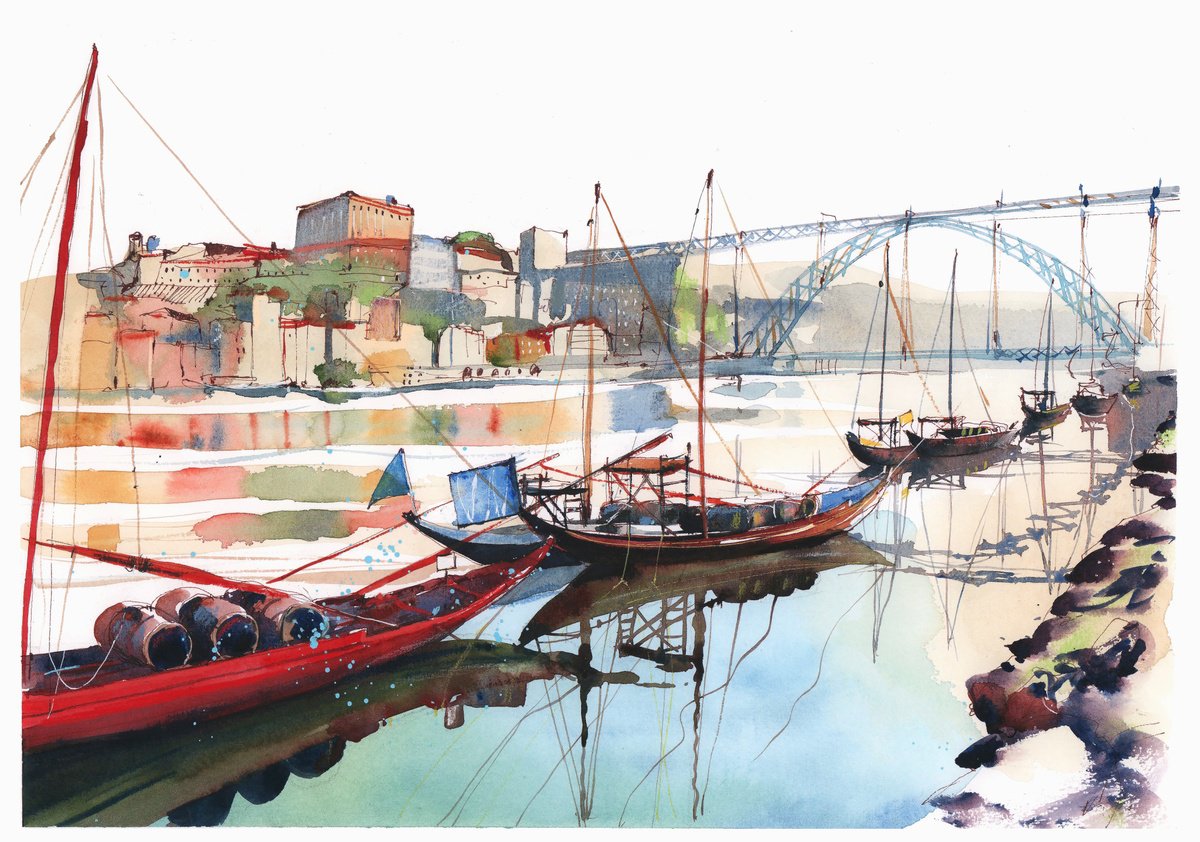 Panorama of Porto, Portugal by Anastasia YOUKKI Mamoshina