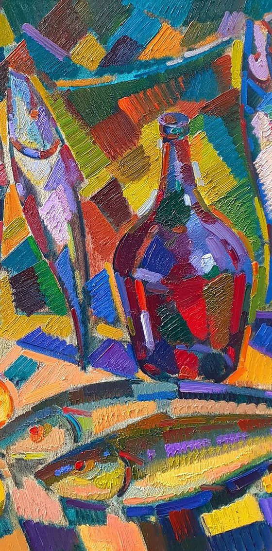 Fish, fruit and wine