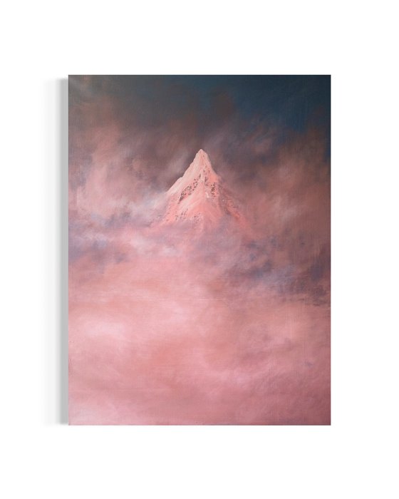 Blush Summit Through the Clouds