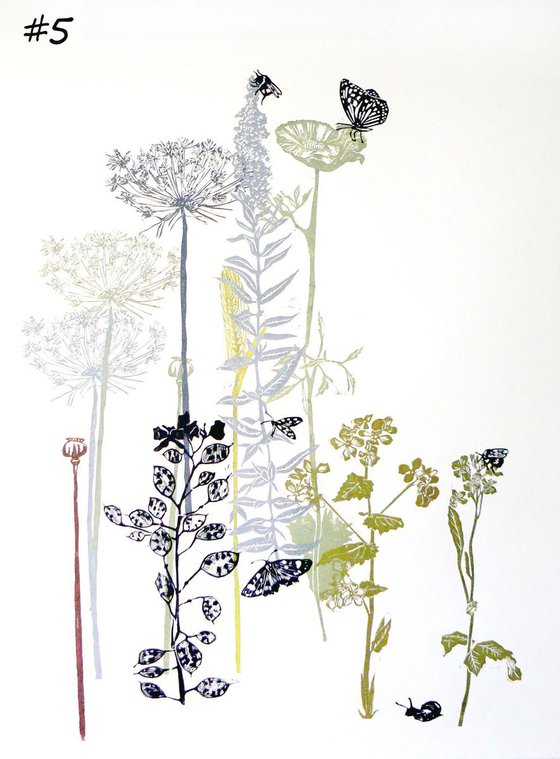 Flora and fauna - two monoprints of your choice