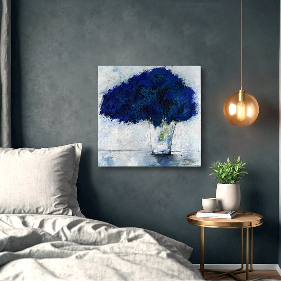 Blue Flowers In Vase