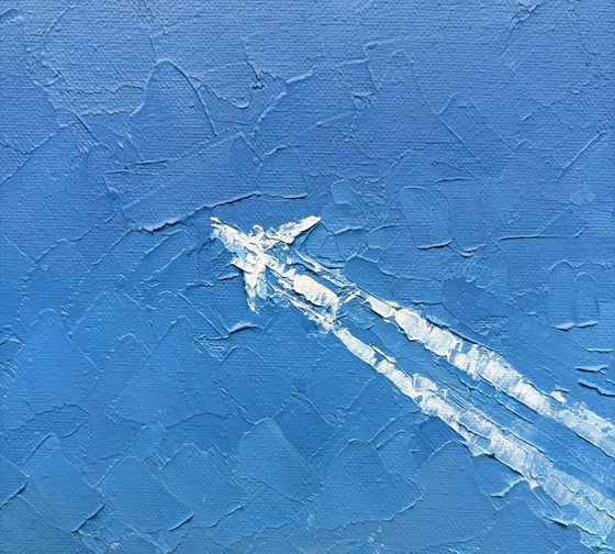 "Through the clouds"