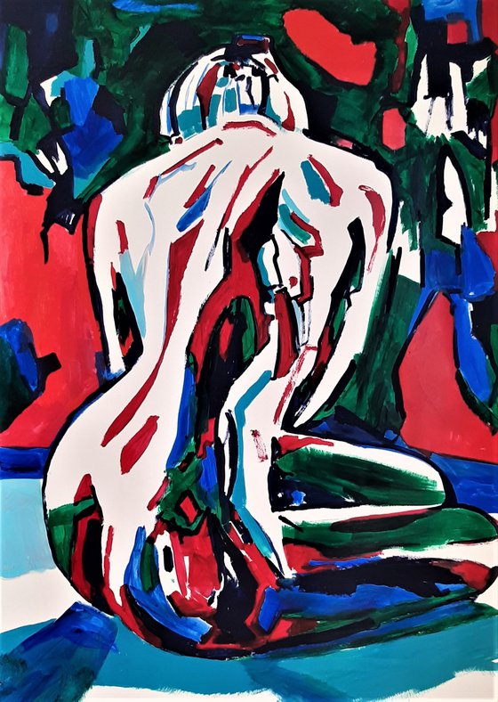 Abstract Nude / 100 x 70cm