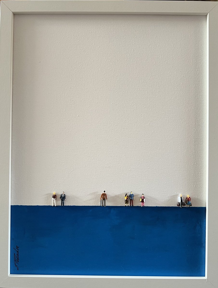 Abstract Portrait Acrylic Painting By Eka Peradze, 13 X 17, Freedom People Eka Peradze, Original Artwork