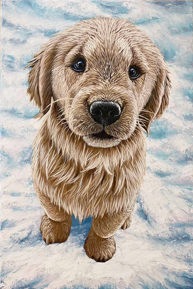 Golden Retriever Puppy by Elena Adele Dmitrenko