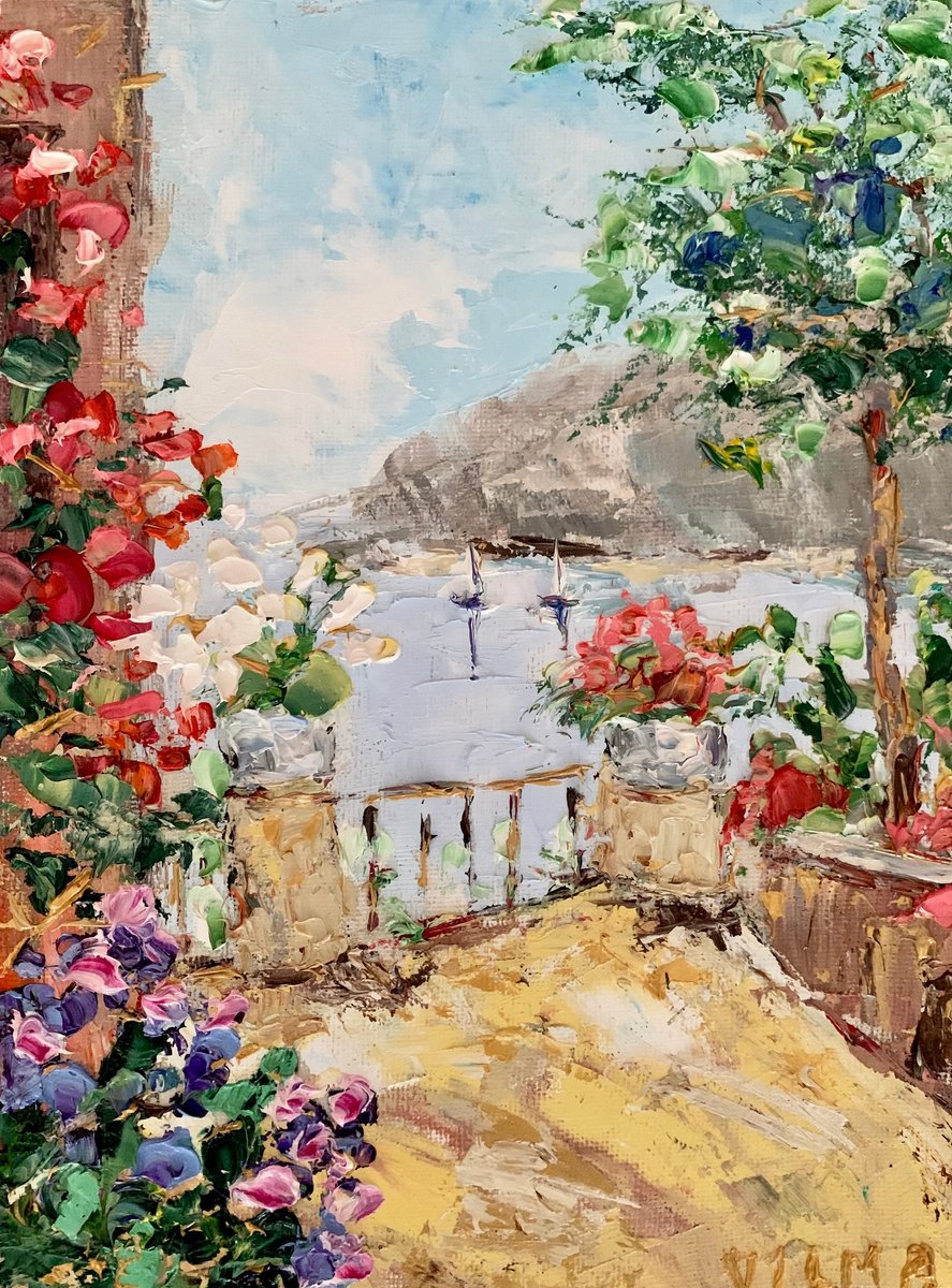 Terrace with flowers by Vilma Gataveckien?