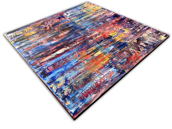 "Memory Lapse" - Original PMS Oil Painting On Wooden Panel - 24 x 24 inches