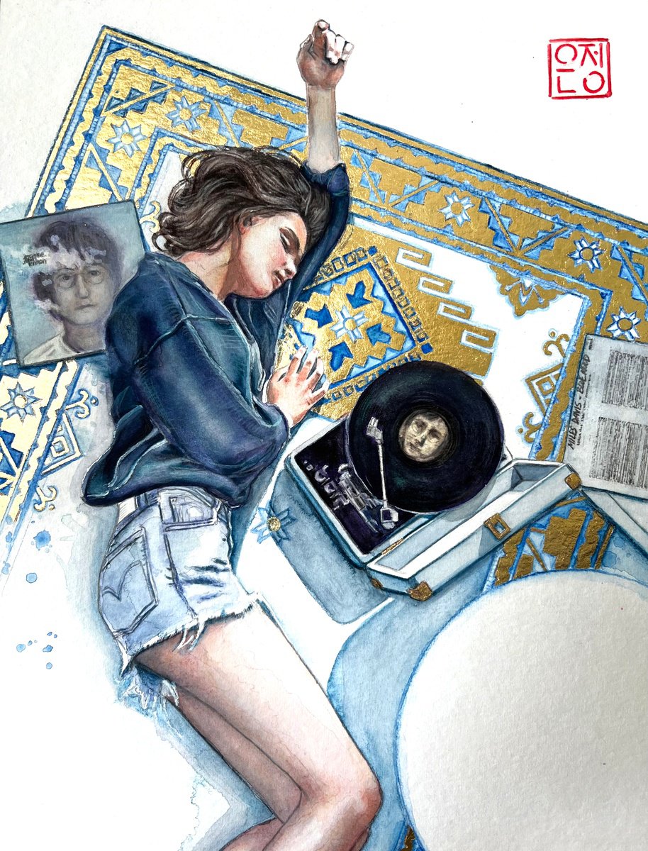 Portrait Watercolour By Natali Part, 12 X 16", Imagine, Original Artwork