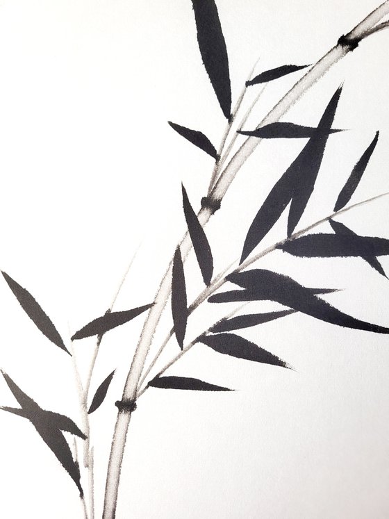 Young sprig of bamboo - Bamboo series No. 2119 - Oriental Chinese Ink Painting