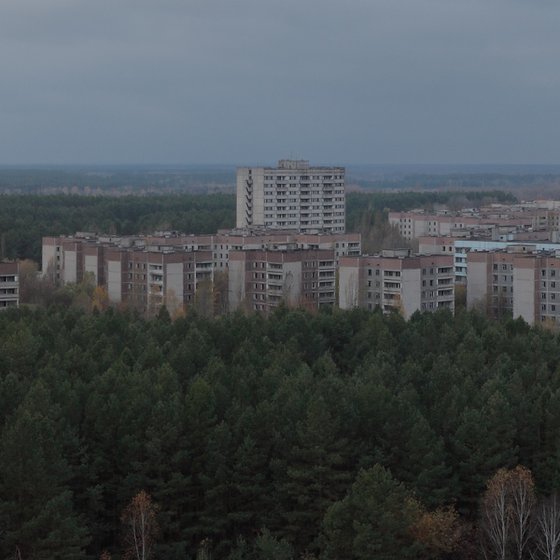 #65. Pripyat 16 floor roof sunrise - XL size