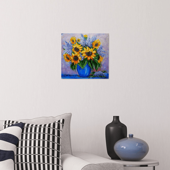 Still life with sunflowers