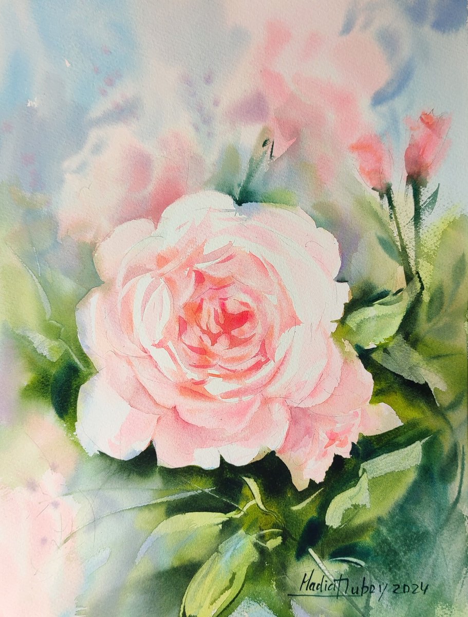 Roses. Original artwork . by Nadiia Dubei