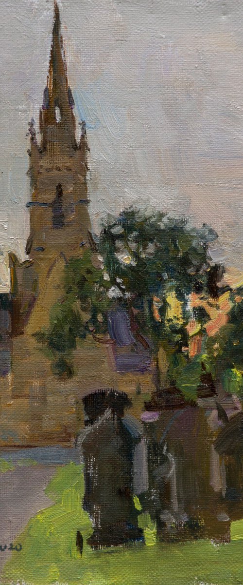 The Old Church – Original Oil Painting by Anastasia Borodina