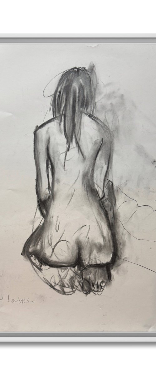 Nude Zoma - 16x23 Oil and Charcoal On Paper by Ryan  Louder