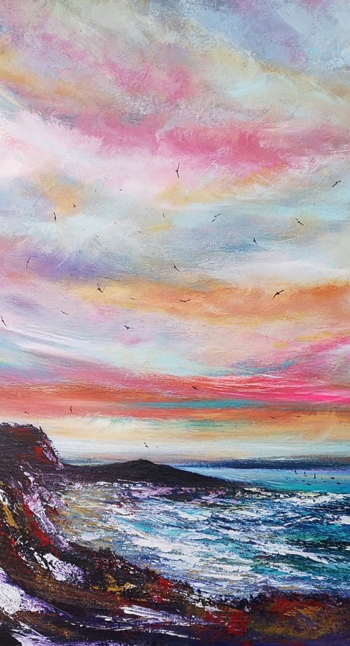 New Dawn II - large seascape, skyscape by Mel Graham