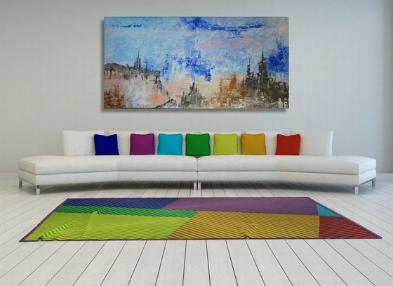 CANVAS ONLY - Middle Earth - 200 x 100 cm - XXXL (80 x 40 inches)